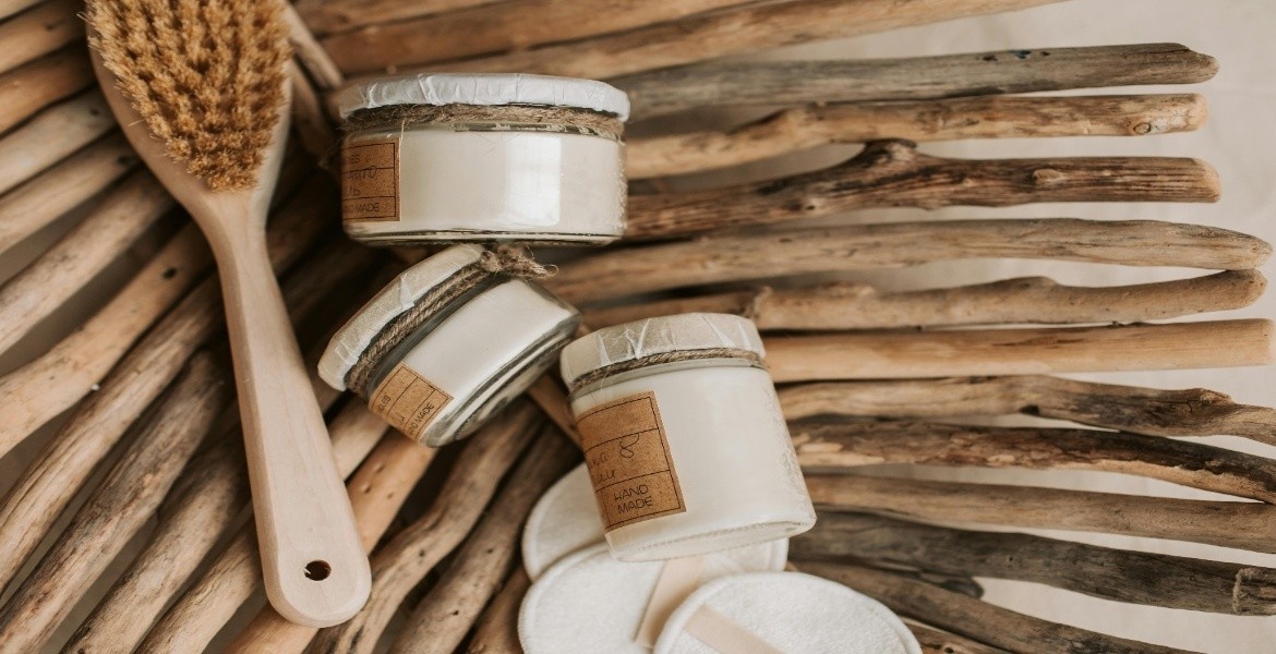 Natural skincare products made of bamboo materials